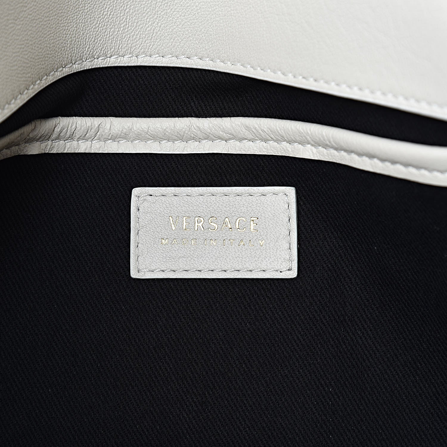 Versace Calfskin Icon Quilted Flap White 6 of 9