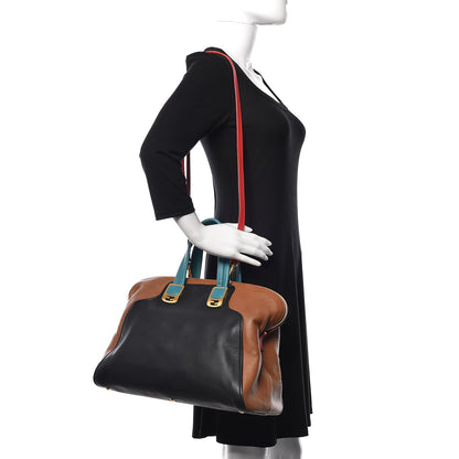 Fendi Calfskin Colorblock Large Chameleon Tote Biscotto 2 of 10