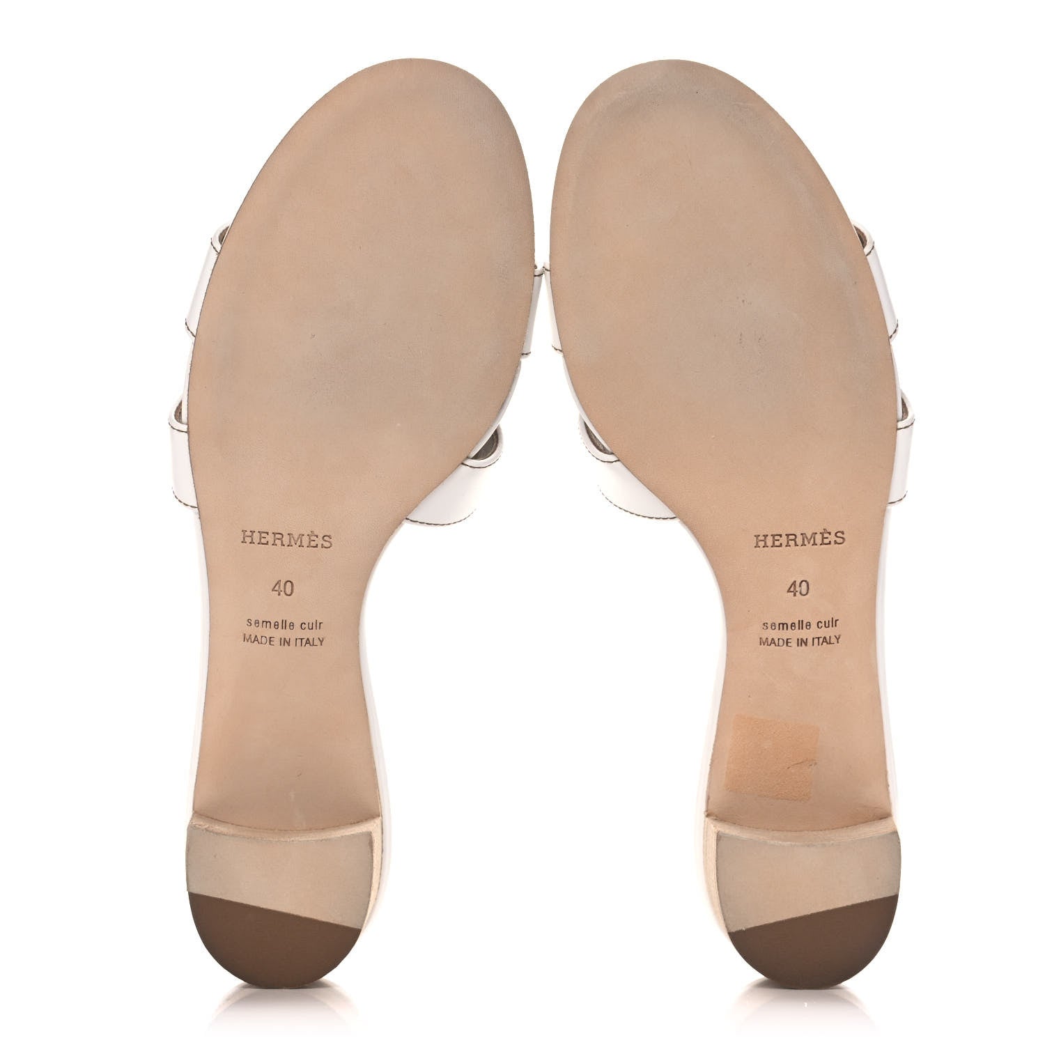 Hermes Calfskin Oasis Sandals 40 White 5 of 10
