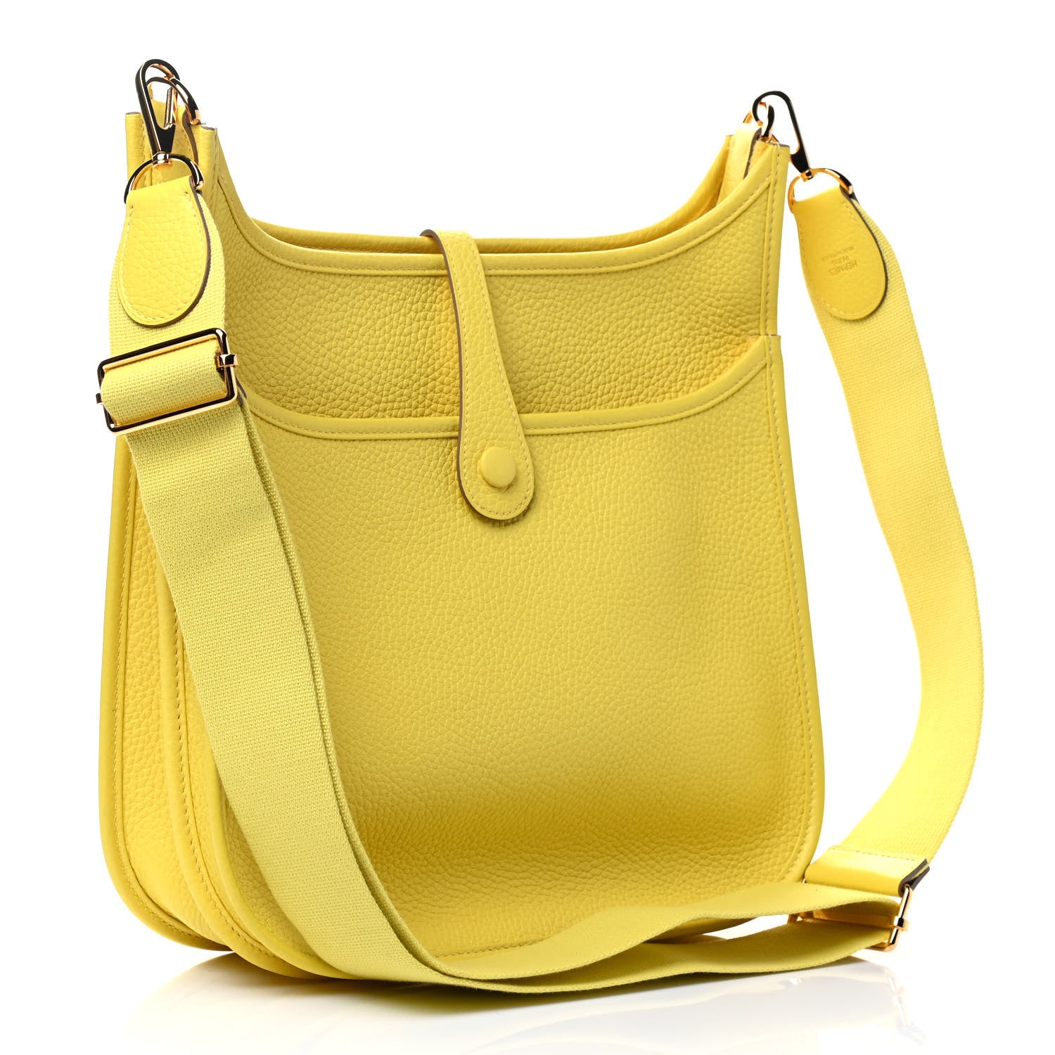Hermes Taurillon Clemence Evelyne III PM Lime 2 of 4