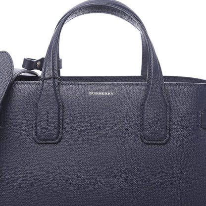 Burberry Derby Calfskin Vintage Check Medium Banner Tote Regency Blue 10 of 12