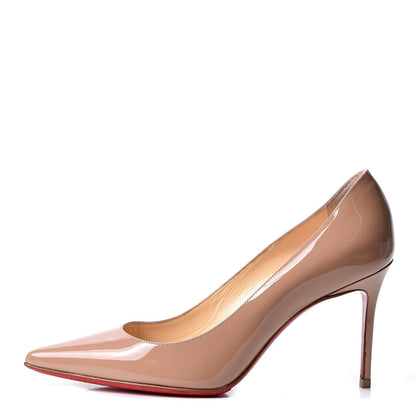 Christian Louboutin Patent Decollete 554 85 Pumps 35.5 Nude 1 of 10