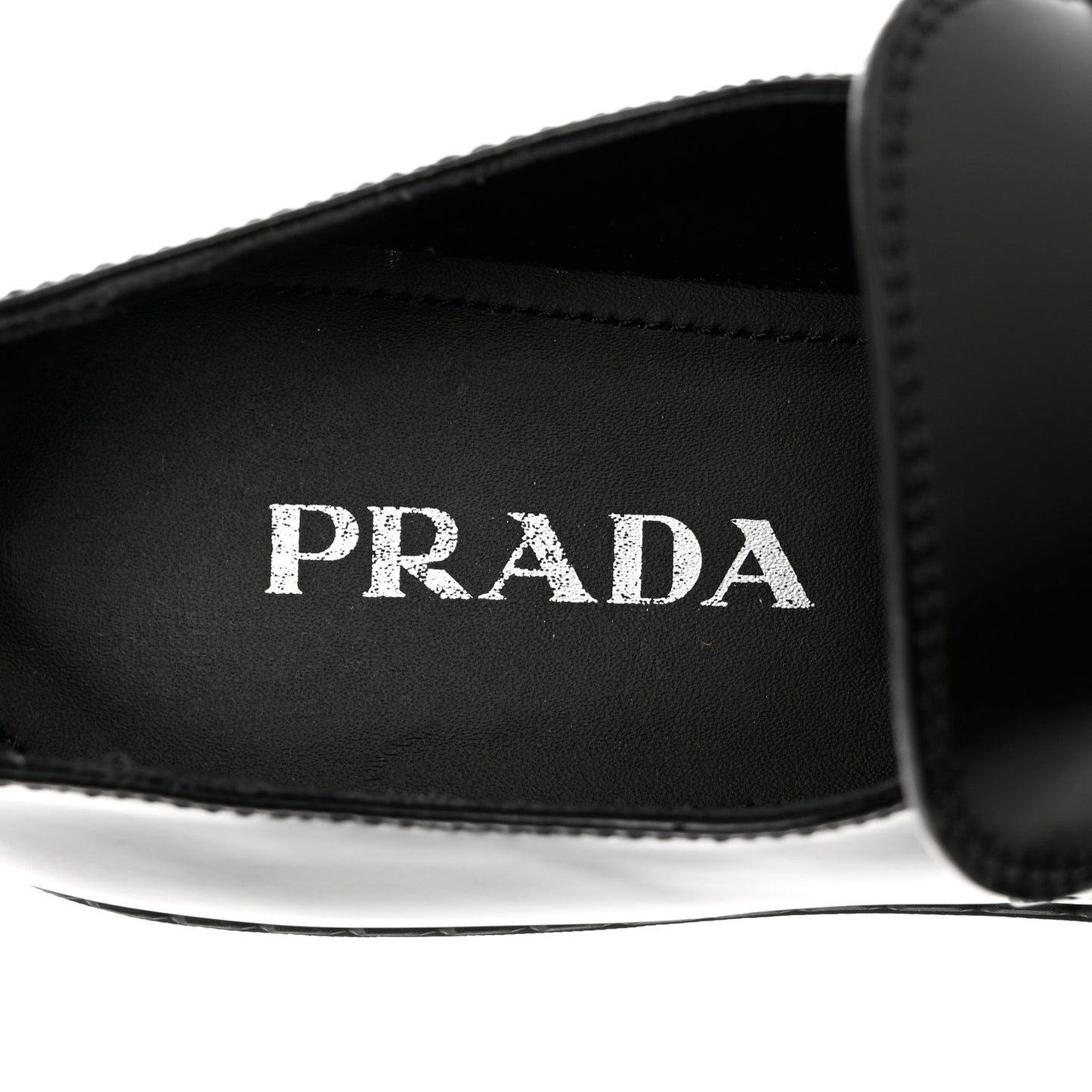 Spazzolato Metal Triangle Logo 50mm Loafers 39 Black