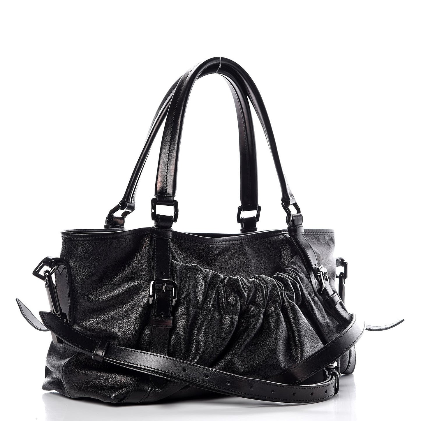 Calfskin Dallinger Satchel Black