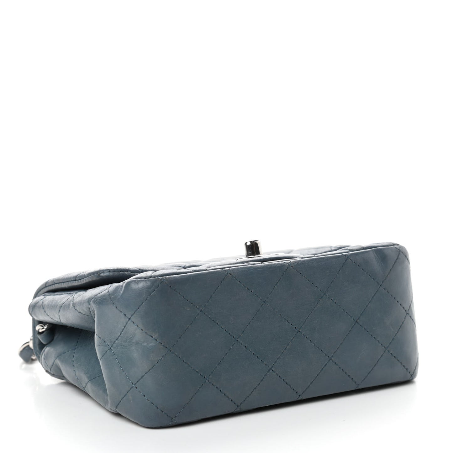 Lambskin Quilted Mini Square Flap Blue