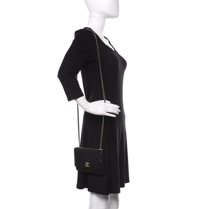 Chanel Lambskin Quilted Trendy CC Wallet On Chain WOC Black 2 of 13