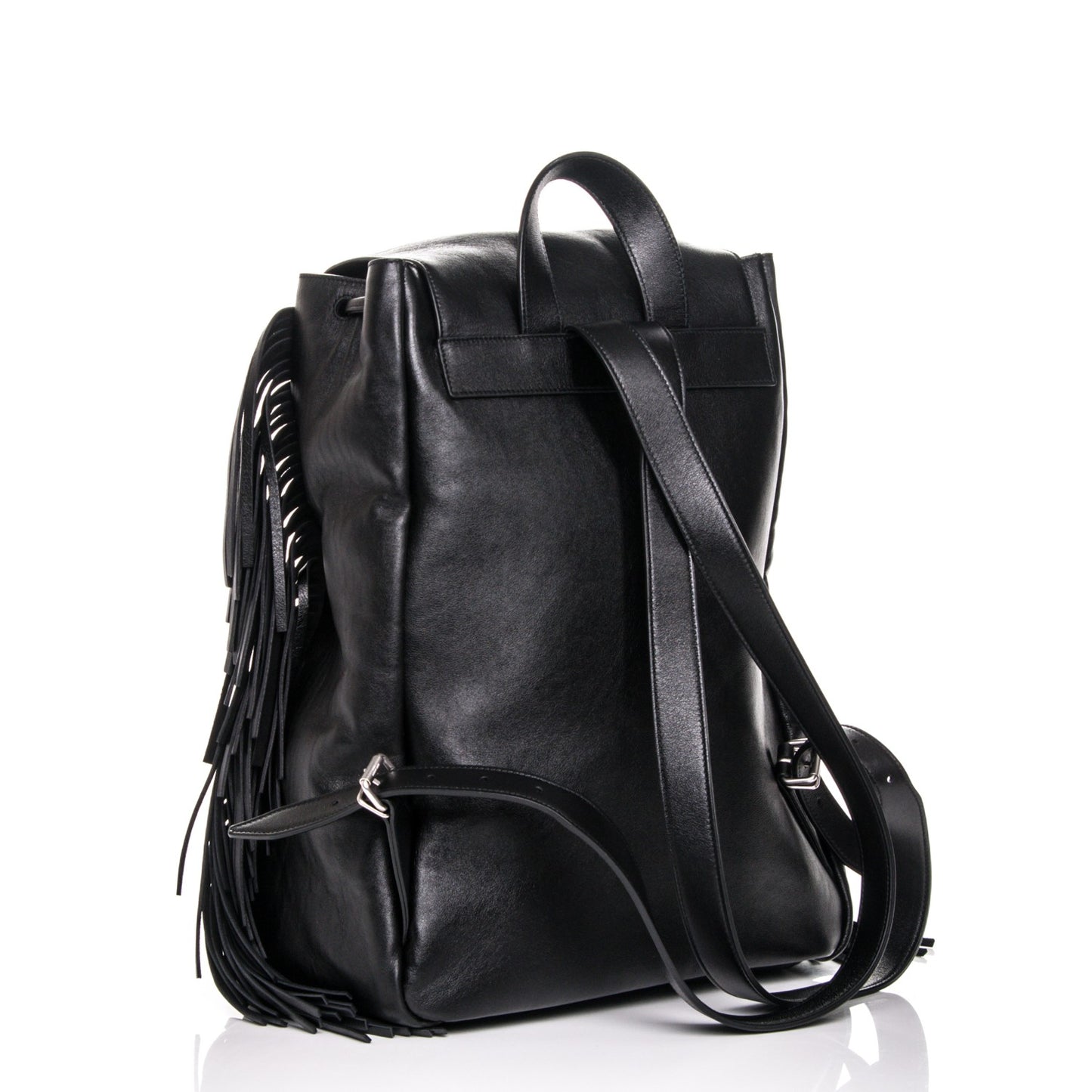 Calfskin Fringe Festival Backpack Black