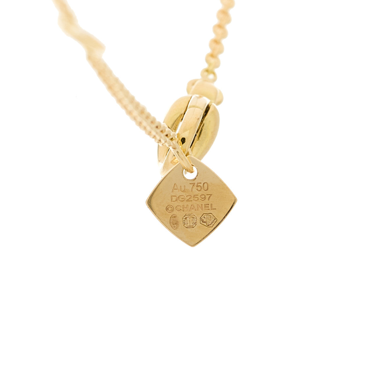 18K Yellow Gold Coco Crush Round Pendant Necklace