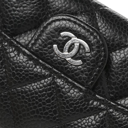 Chanel Caviar Quilted Flap Card Holder Wallet Black 10 of 11