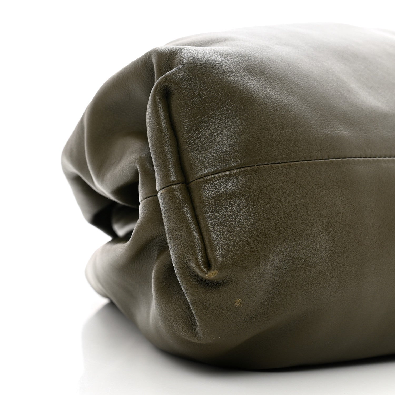 Bottega Veneta Smooth Butter Calf The Pouch Oversized Clutch Kaki Fondent 8 of 9