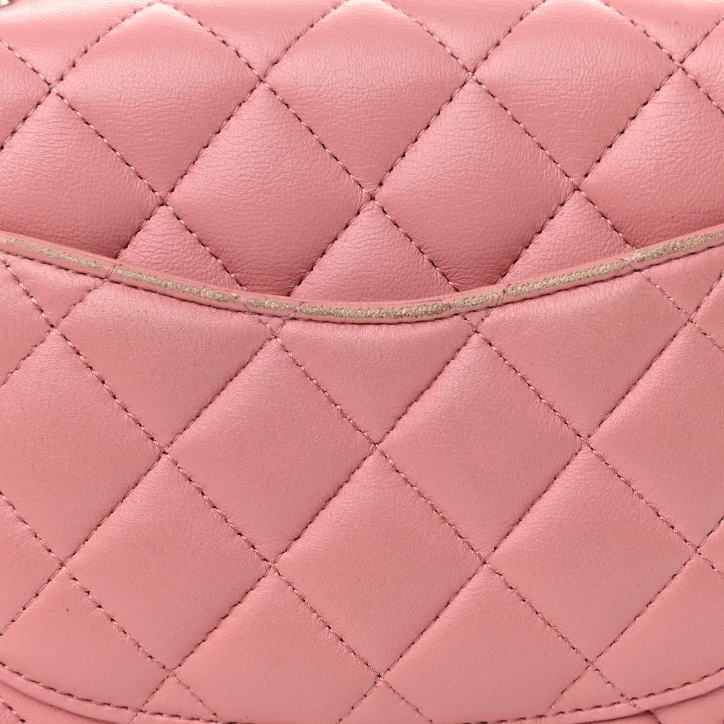 Lambskin Quilted Mini Square Flap Pink
