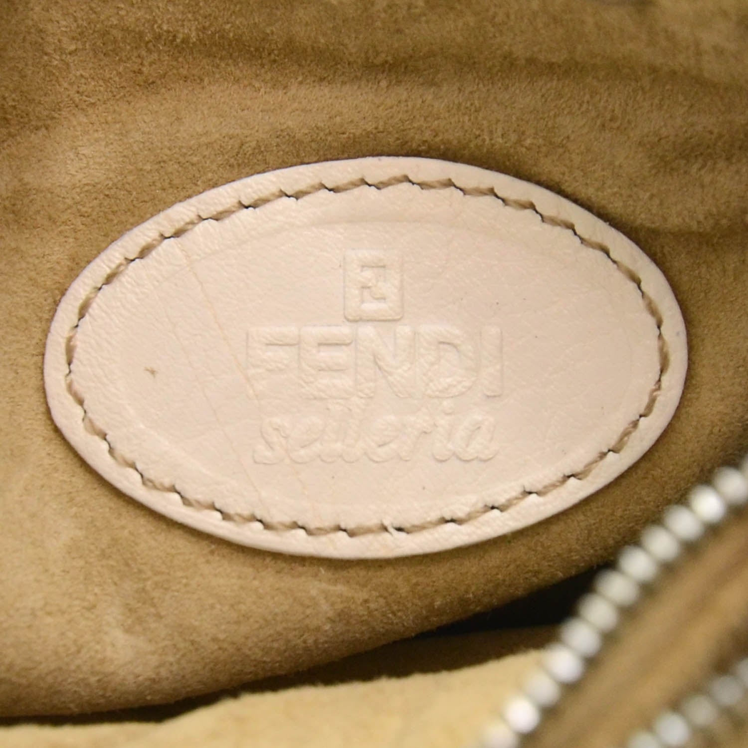 Fendi Calfskin Romano Selleria Coin Purse White 4 of 7