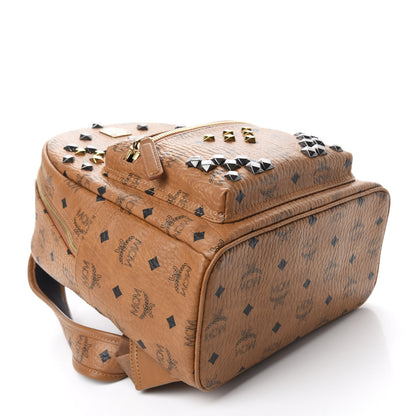 MCM Visetos Studded Small Stark M Backpack Cognac 3 of 9