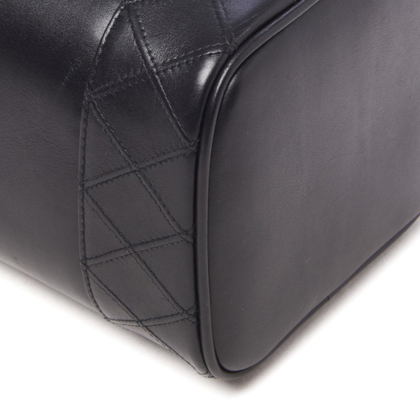 Calfskin Cosmetic Vanity Bag Black