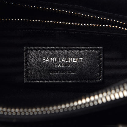 Saint Laurent Calfskin Y Quilted Monogram Small Loulou Shopper Black 7 of 11