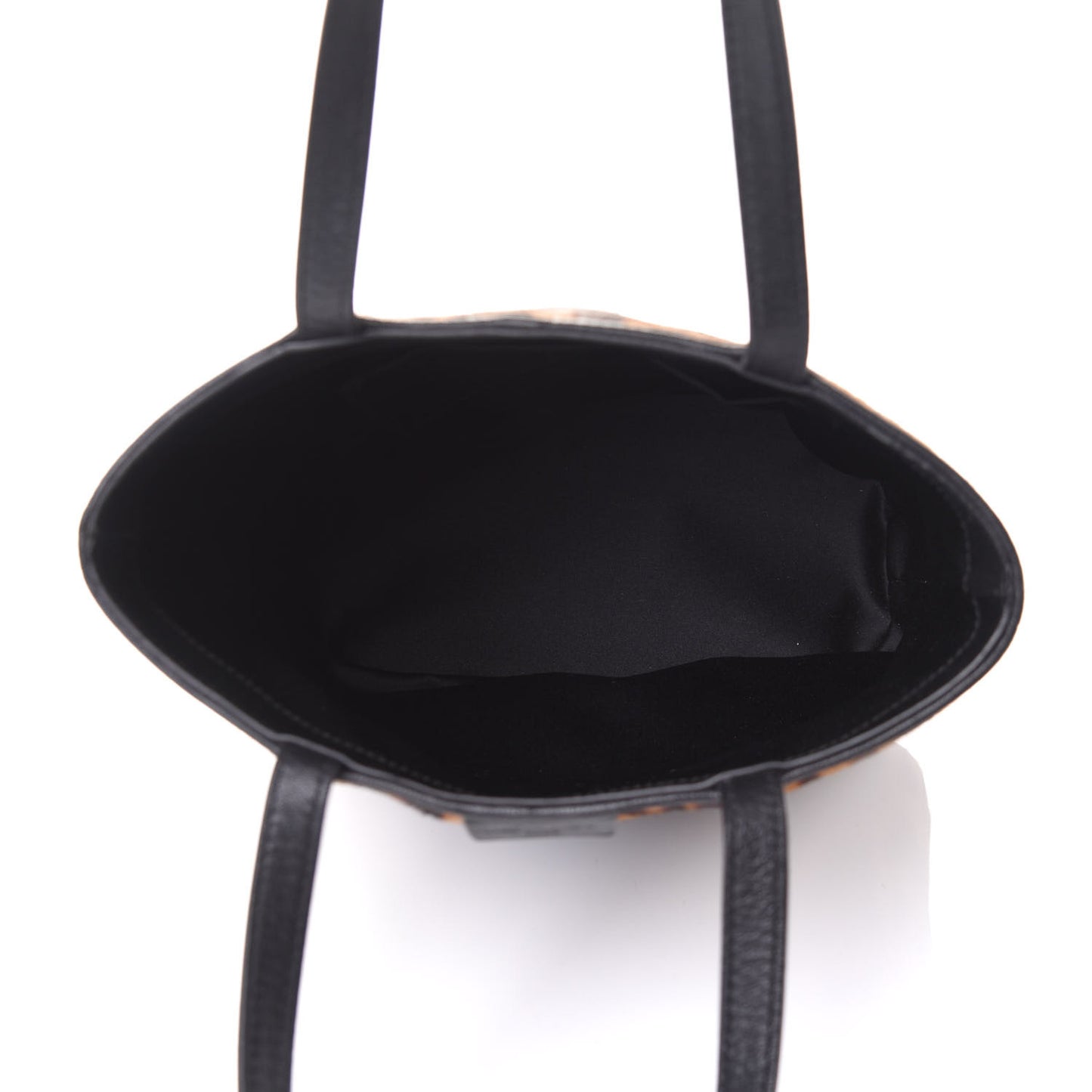 Goatskin Pony Hair Leopard Print Bucket Bag Black