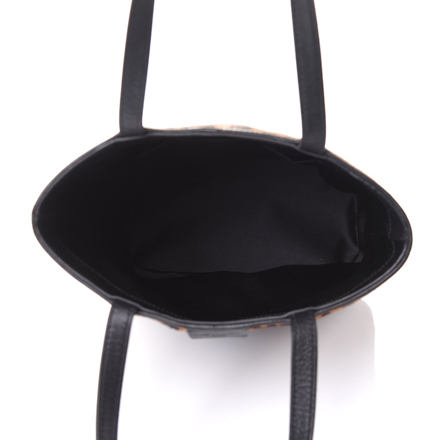 Saint Laurent Goatskin Pony Hair Leopard Print Bucket Bag Black 4 of 9