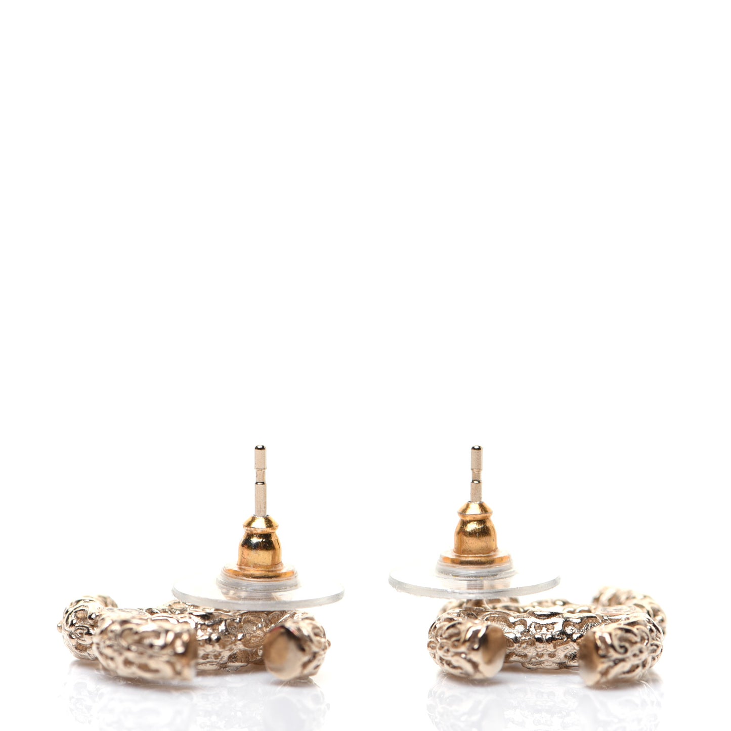 Crystal CC Earrings Light Gold