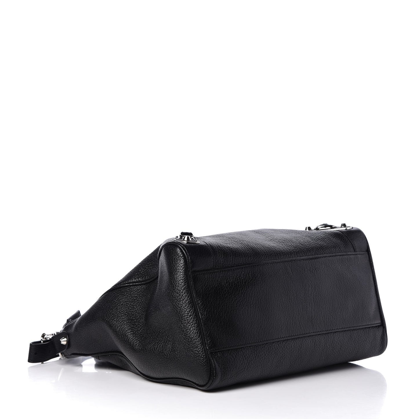 Chevre Silver Metallic Edge Hardware Velo Black