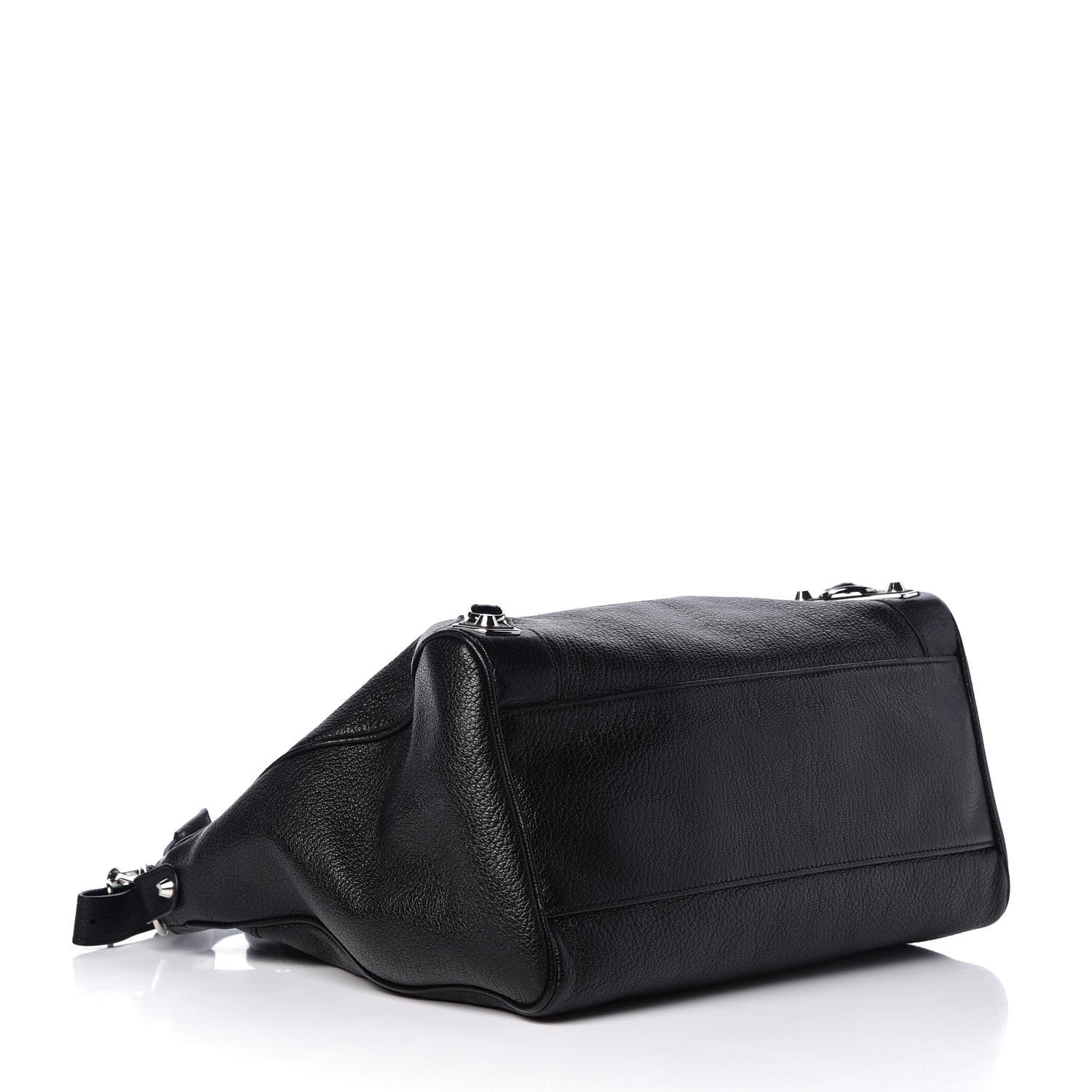 Balenciaga Chevre Silver Metallic Edge Hardware Velo Black 5 of 8