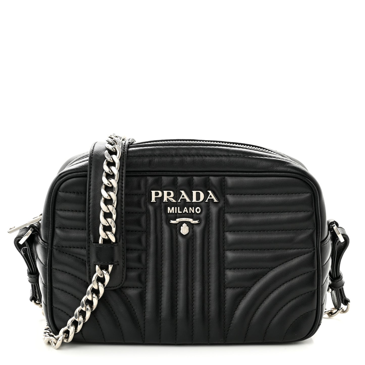 Soft Calfskin Diagramme Camera Bag Black