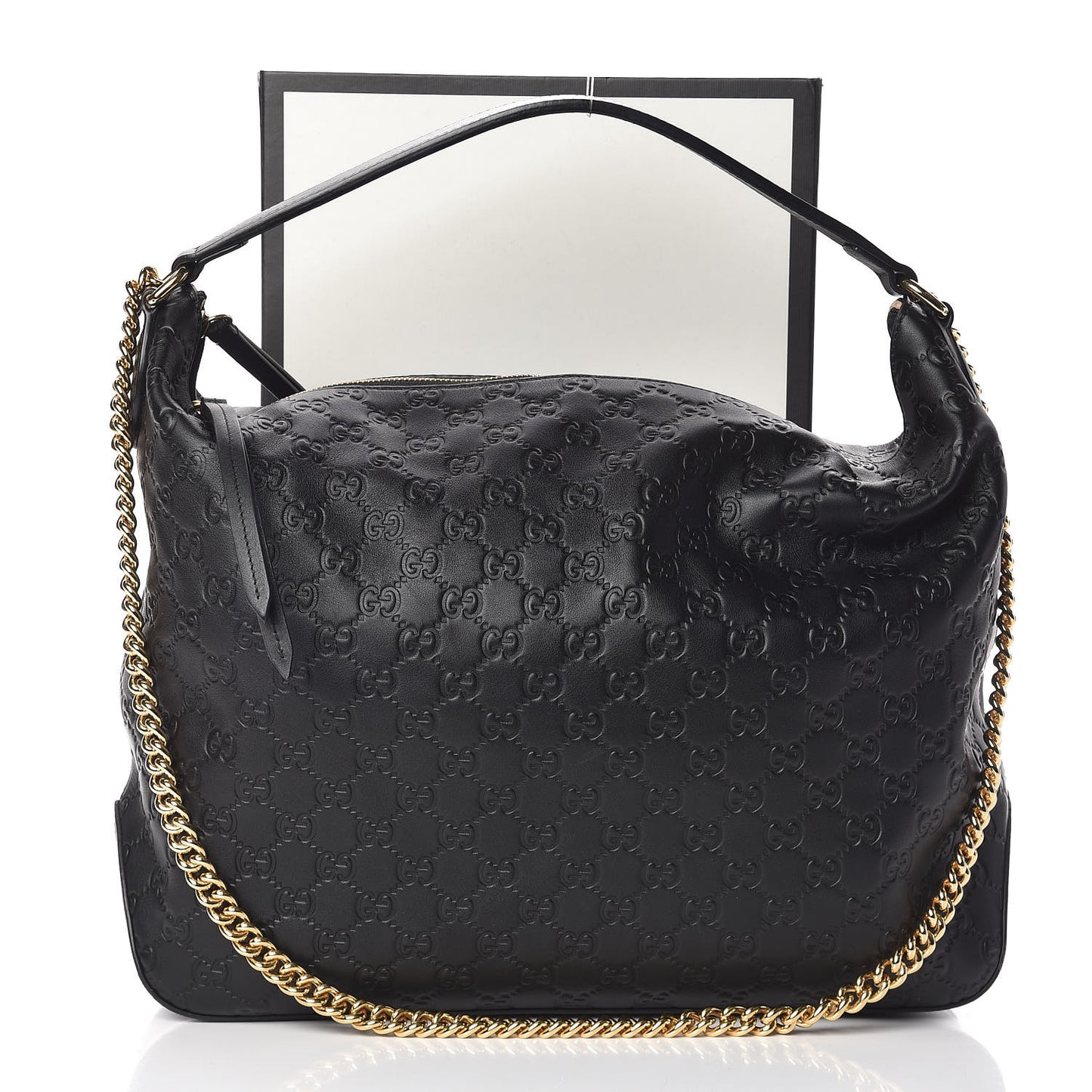 Guccissima Signature Large Linea A Hobo Black