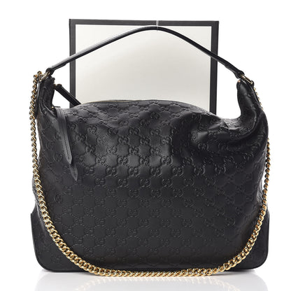 Gucci Guccissima Signature Large Linea A Hobo Black 11 of 11