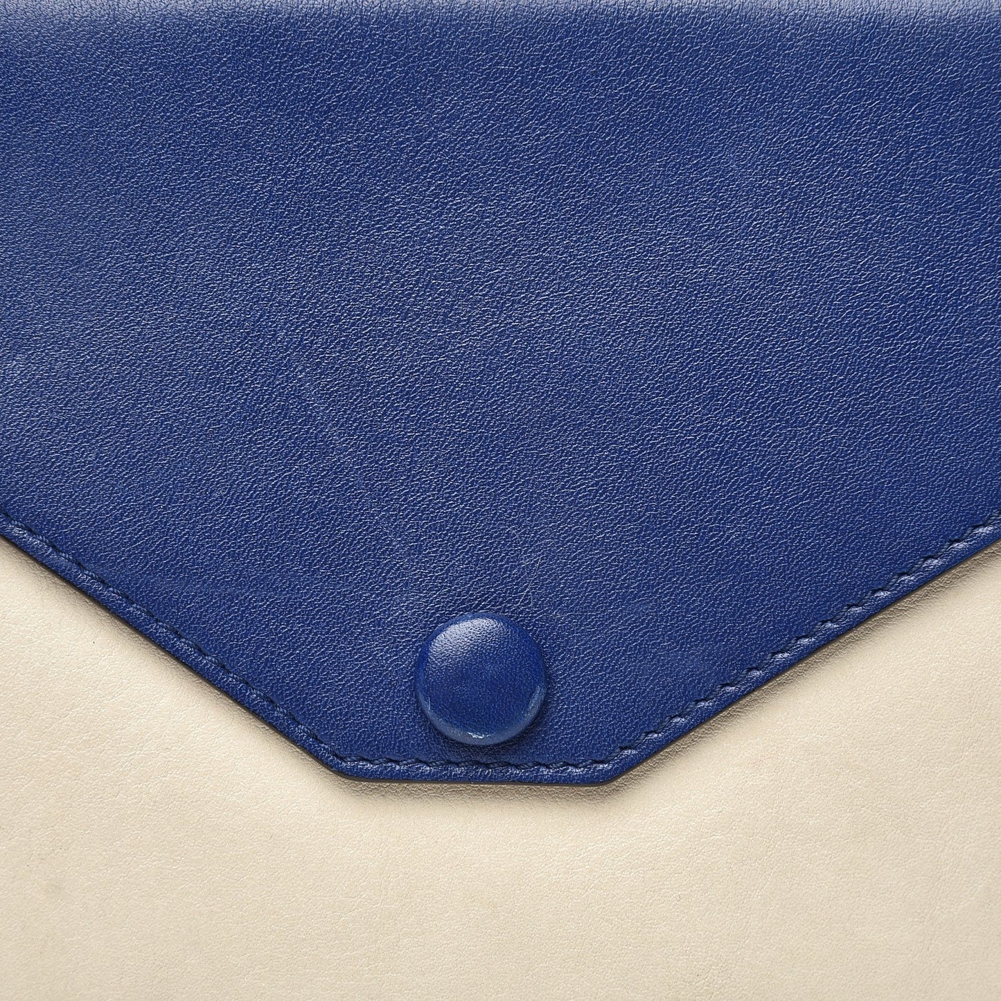Smooth Calfskin Medium Pocket Clutch On Chain Indigo
