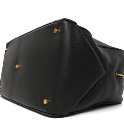 Khaite Pebbled Calfskin Large Maeve Weekender Bag Black 9 of 9
