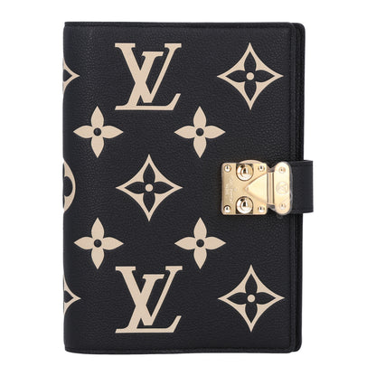 Louis Vuitton Empreinte Monogram Giant Paul Notebook Cover MM Black Beige 1 of 7