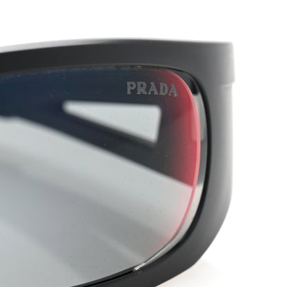 Prada Metal Rubber Linea Rossa Sport Sunglasses SPS 02Y Black 7 of 8