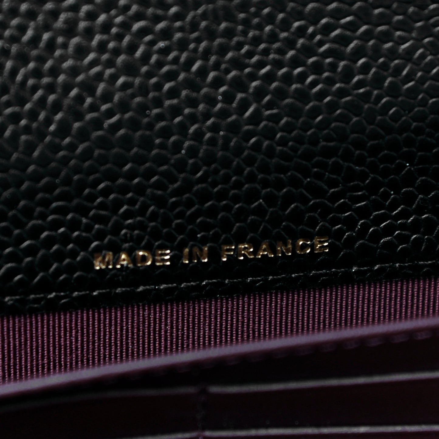 Caviar Quilted Large Gusset Flap Wallet Black