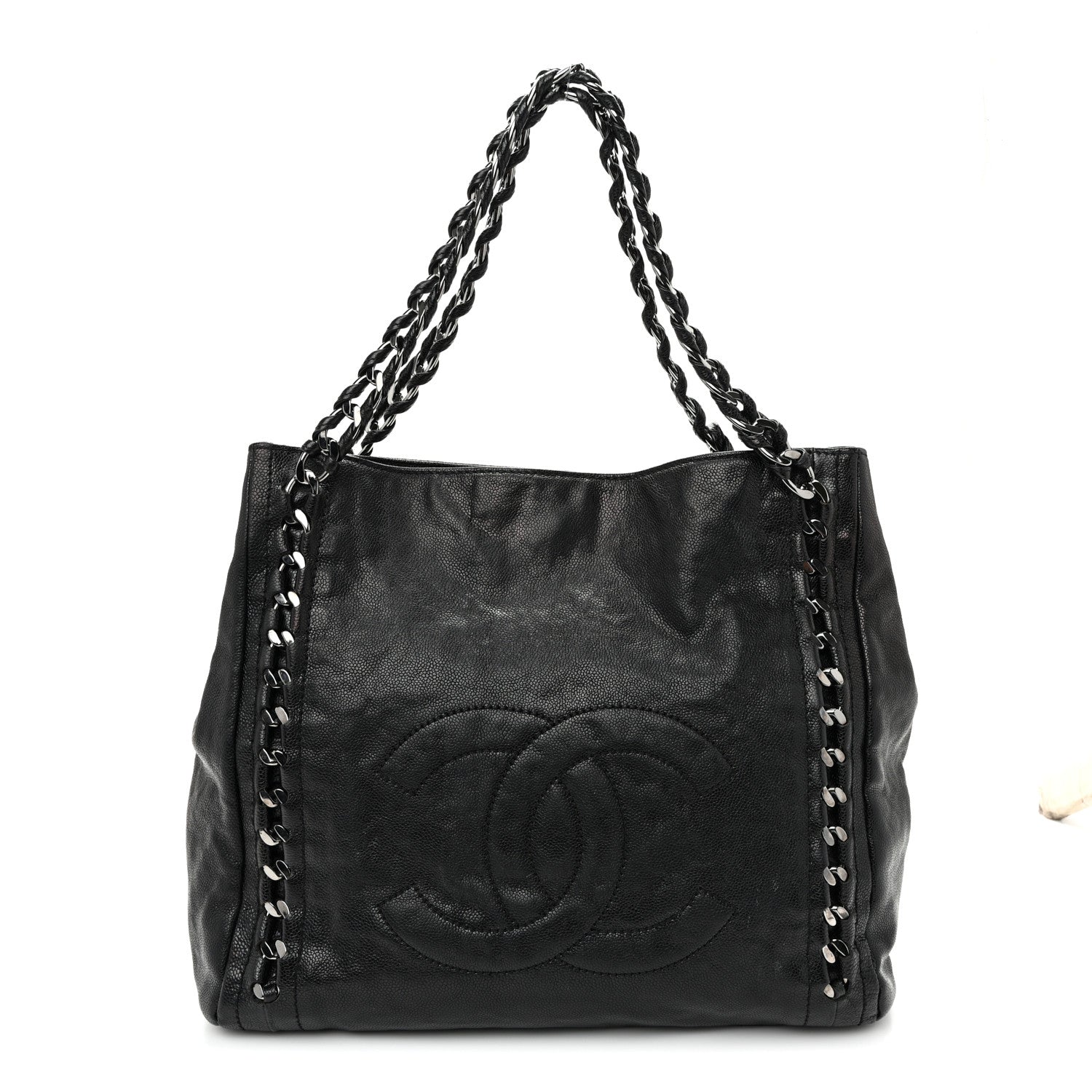 Chanel Glazed Caviar Modern Chain Tote Black 1 of 10