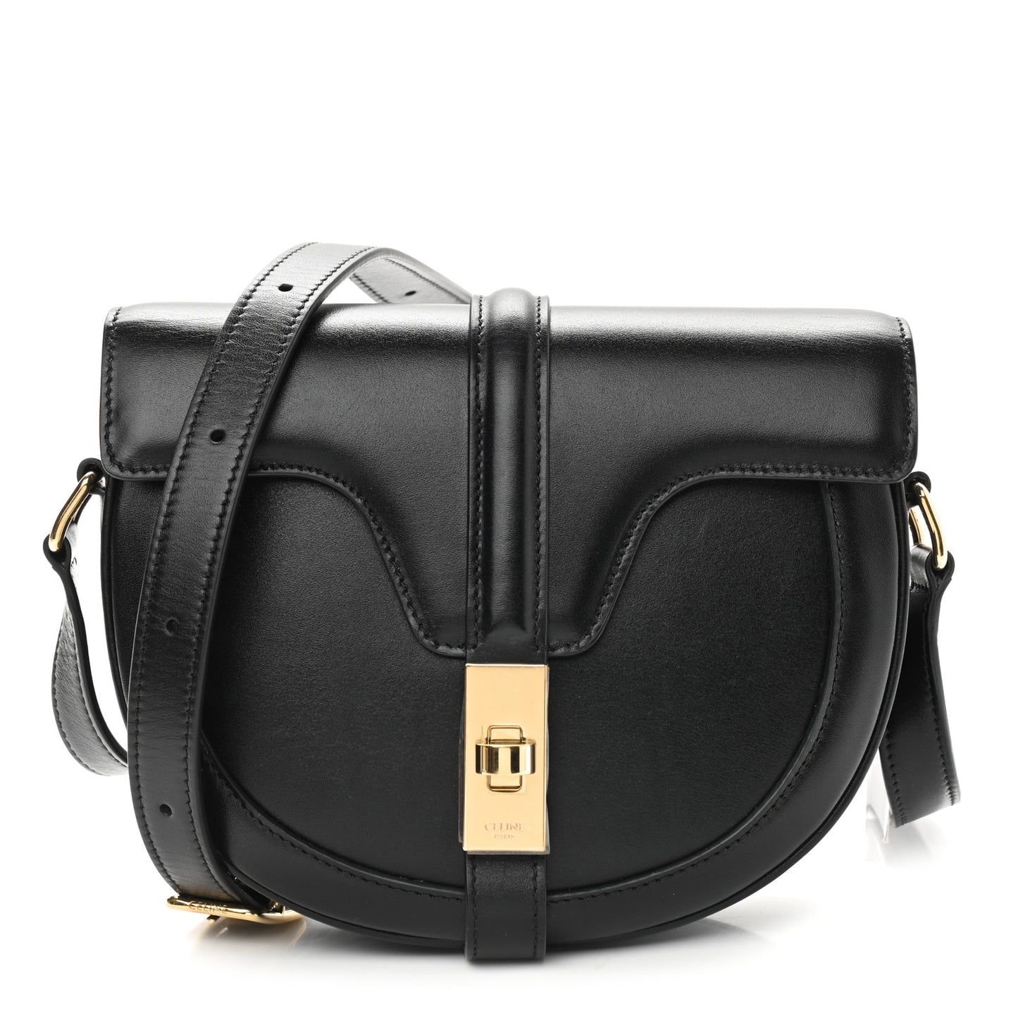 Satinated Calfskin Besace Small 16 Black