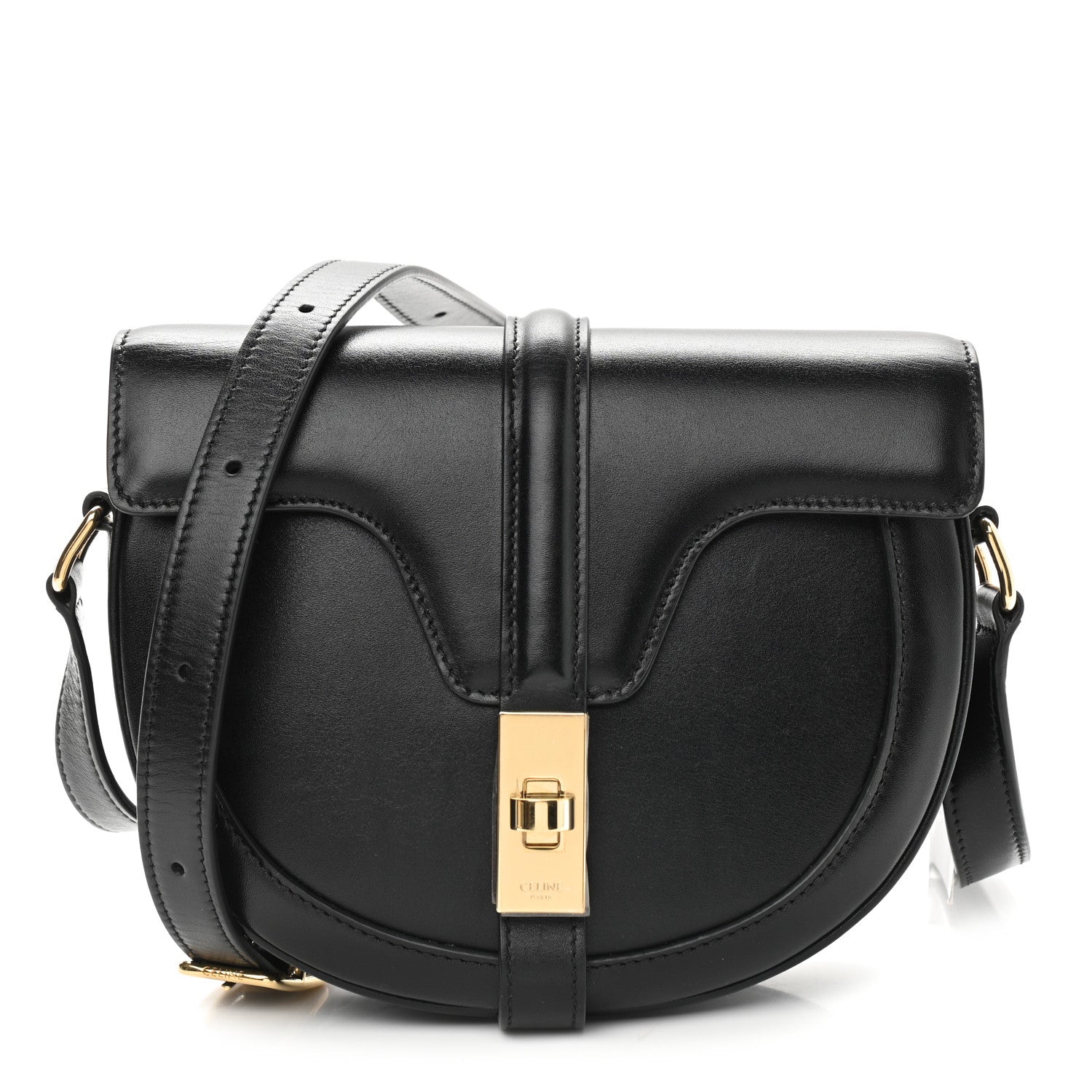 Celine Satinated Calfskin Besace Small 16 Black 1 of 8