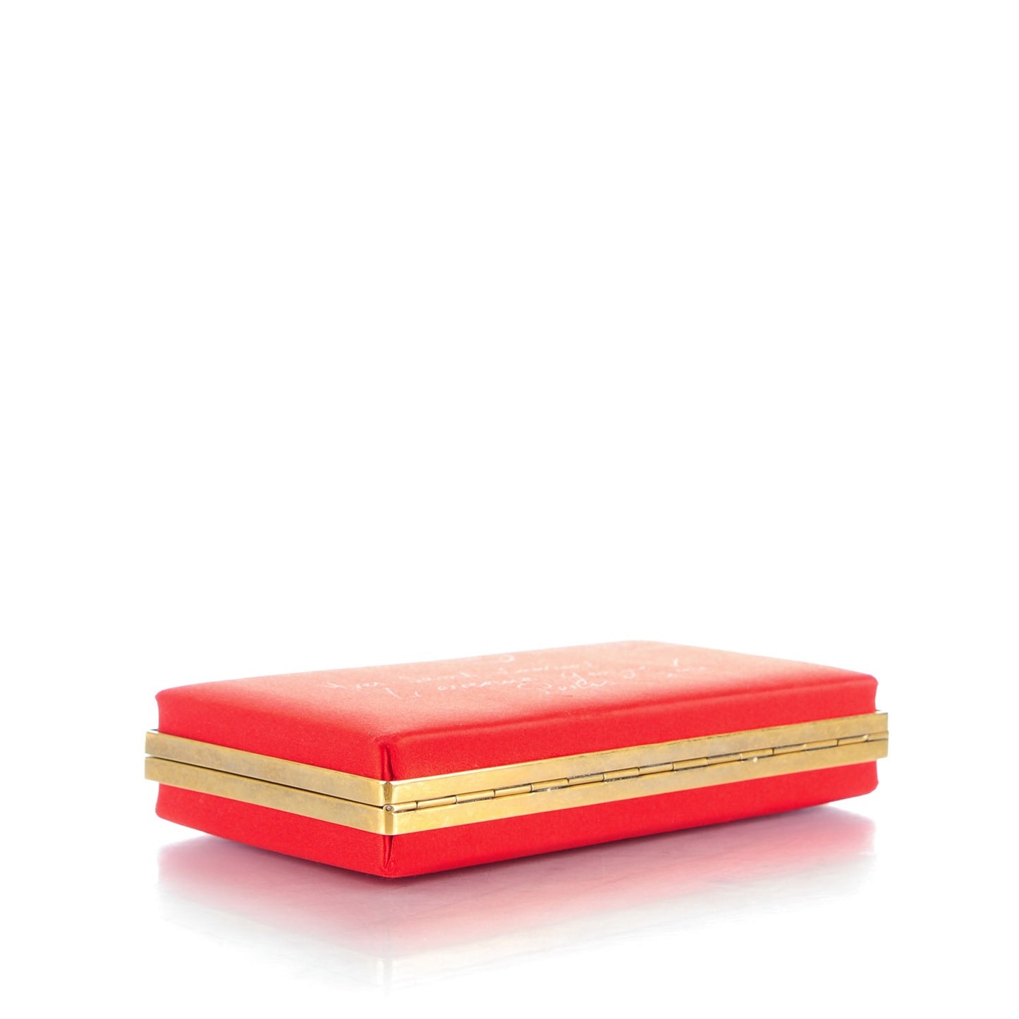 Satin Y Mail Clutch Red