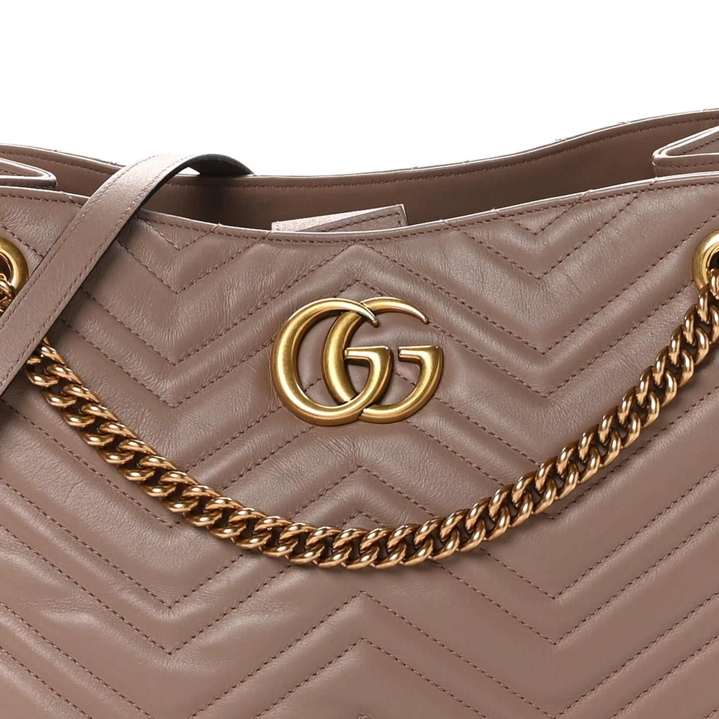 Calfskin Matelasse Medium GG Marmont Shoulder Tote Bag Porcelain Rose