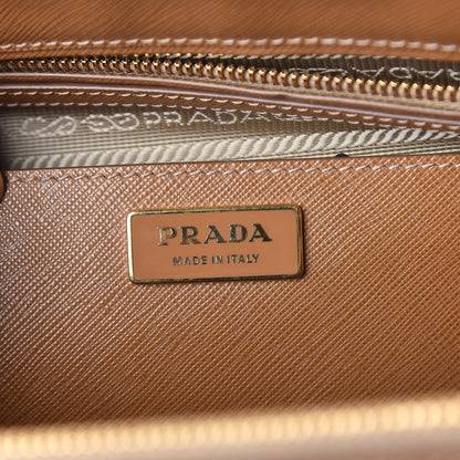 Prada Saffiano Medium Galleria Double Zip Tote Caramel 8 of 9