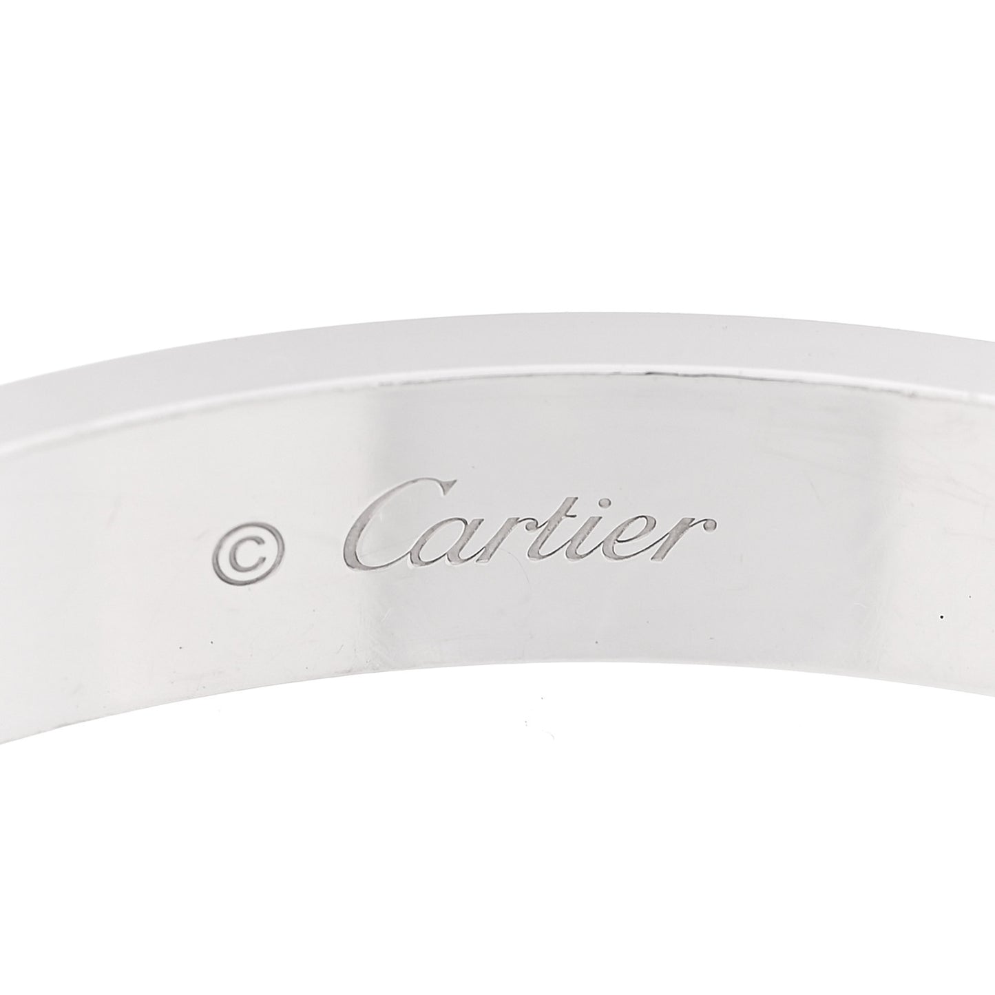 18K White Gold 4 Diamond Love Bracelet 17