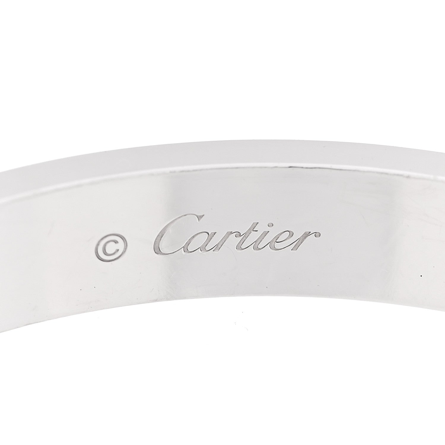 Cartier 18K White Gold 4 Diamond Love Bracelet 17 5 of 10