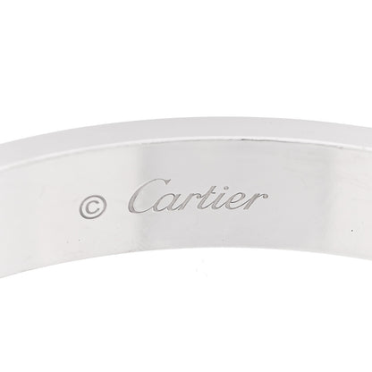 Cartier 18K White Gold 4 Diamond Love Bracelet 17 5 of 10