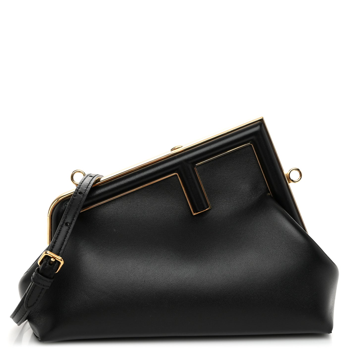 Shiny Nappa Small Fendi First Black