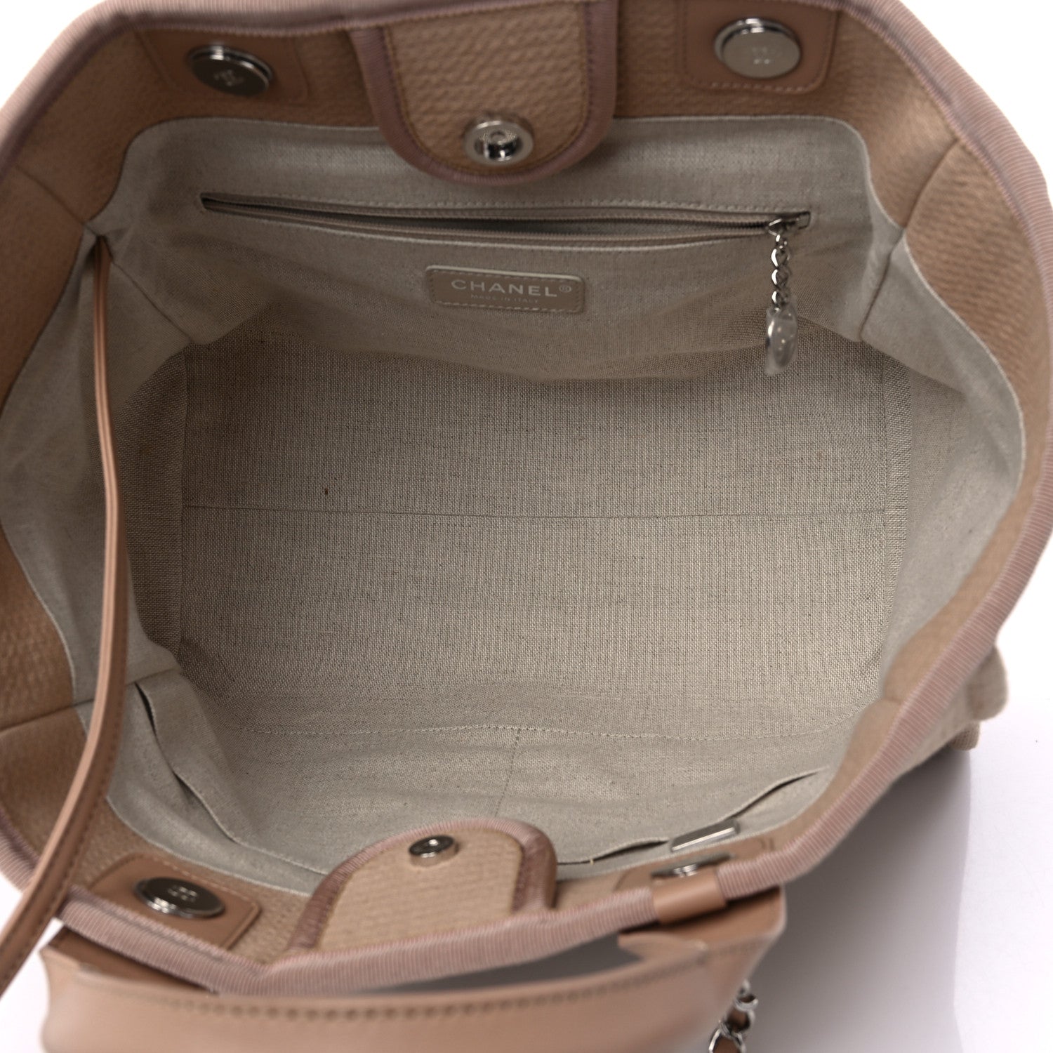 Chanel Mixed Fibers Small Deauville Tote Beige 6 of 12