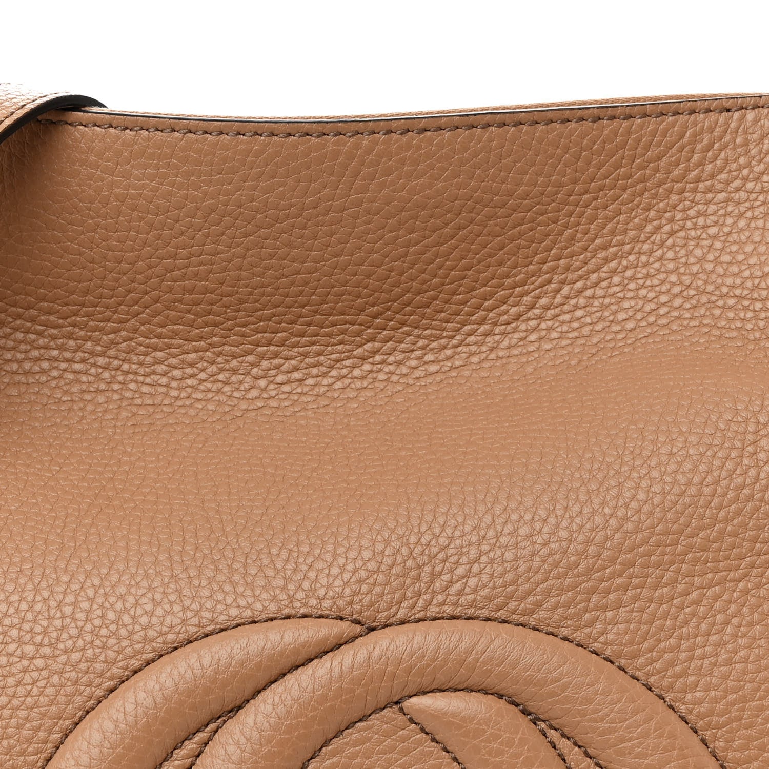 Gucci Pebbled Calfskin Large Soho Hobo Camelia 8 of 10