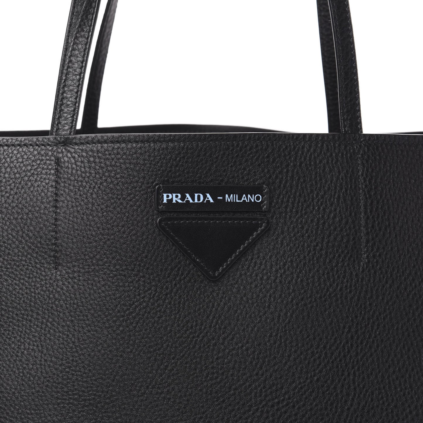 Vitello Daino Etiquette Shopping Bag Black