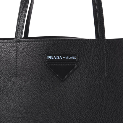 Prada Vitello Daino Etiquette Shopping Bag Black 10 of 10