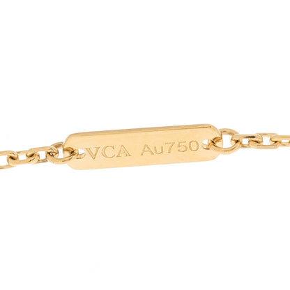 Van Cleef & Arpels 18K Yellow Gold Diamond Yellow Mother of Pearl Vintage Alhambra Pendant Necklace 6 of 6