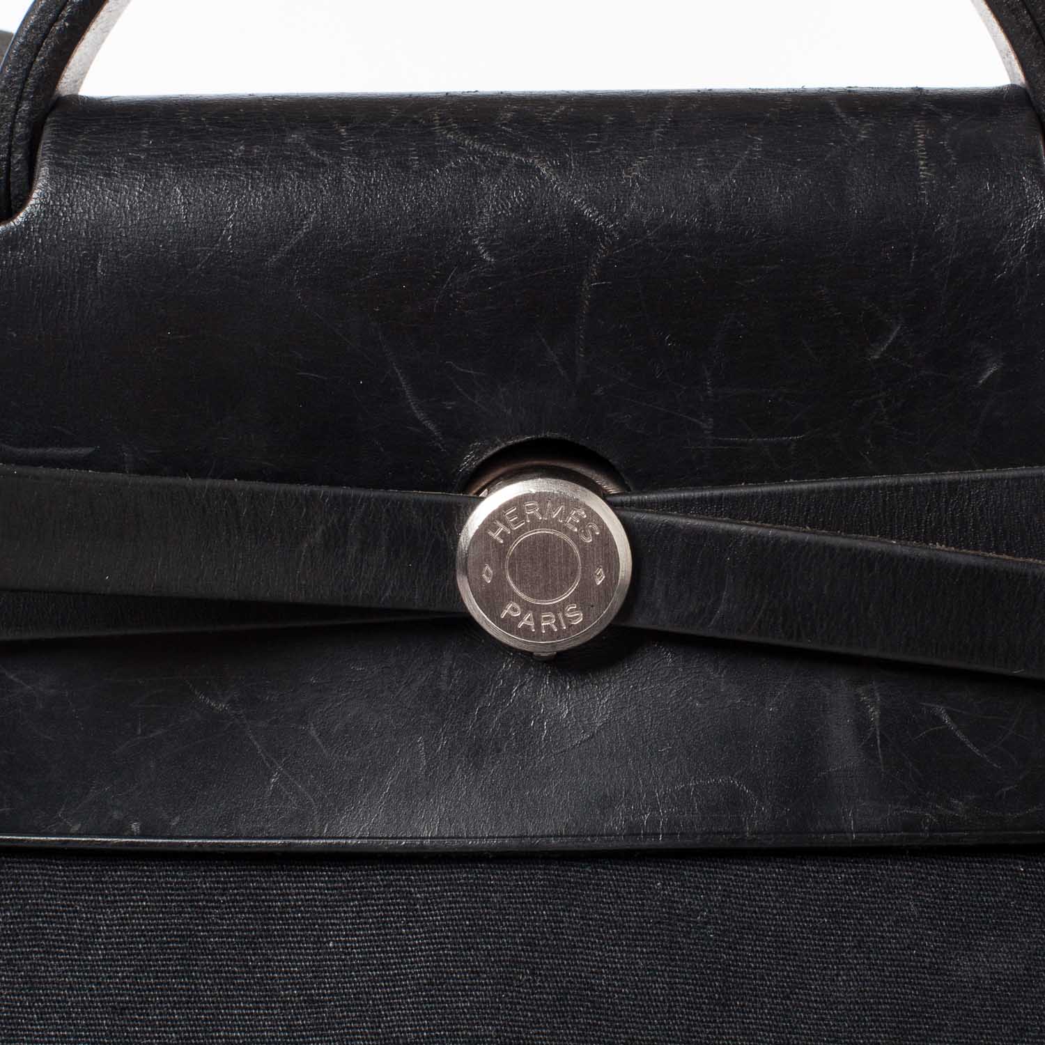 Hermes Toile XL Herbag Black 3 of 10