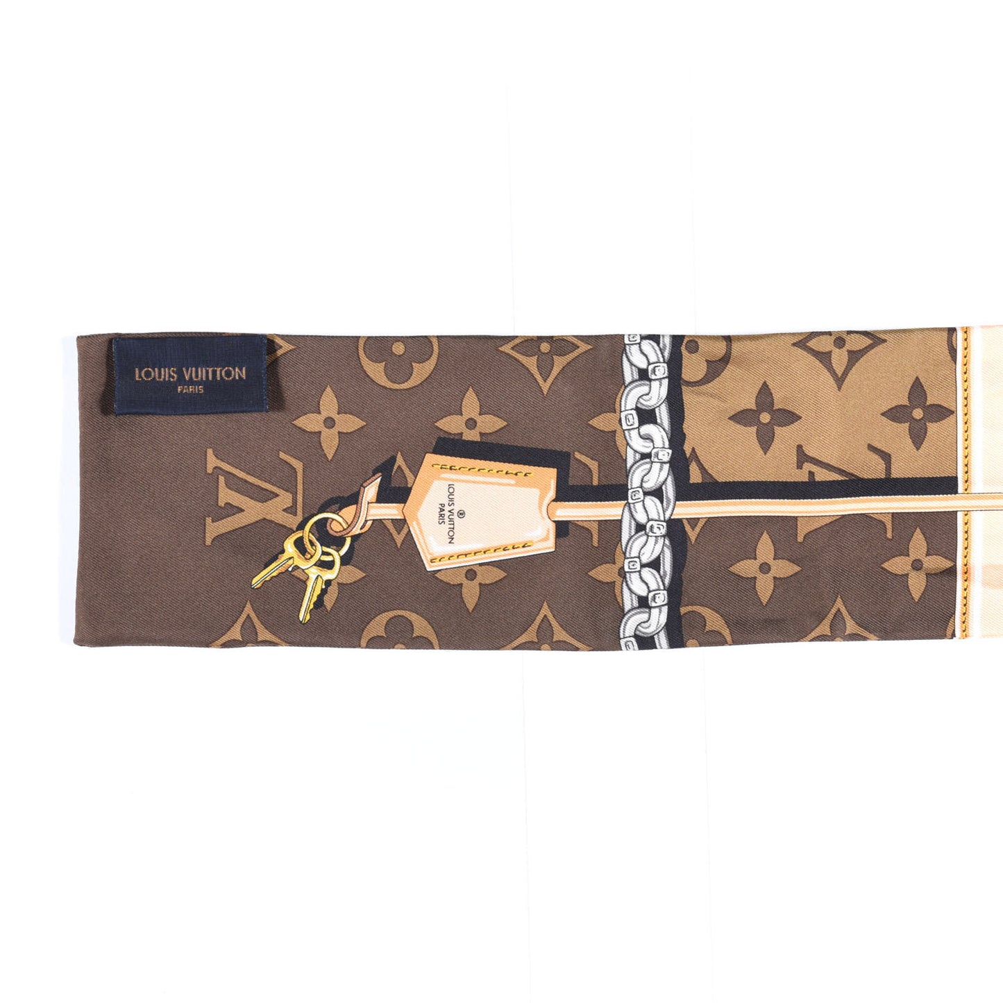 Silk Monogram Confidential Bandeau Brown