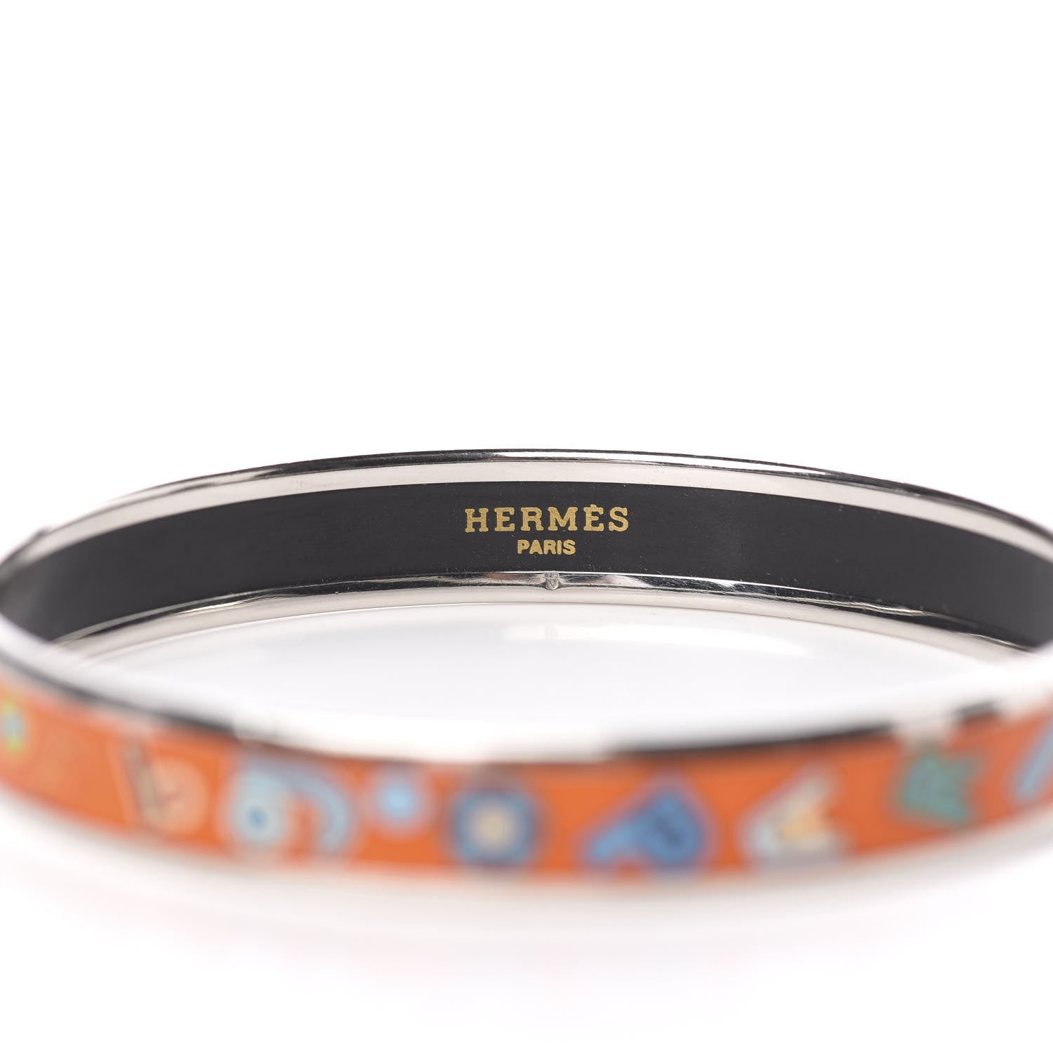Hermes Enamel Narrow Printed Tohu Bohu Bracelet 70 4 of 4